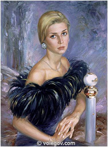 377x512 Blonde Hair Girl Portrait - Blonde Woman Painting