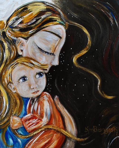 500x623 Blonde Hair, Blue, Blue Eyes, Boy, Curl, Daughter, Girl, Long Hair - Blonde Woman Painting