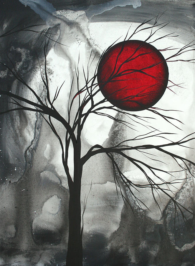 662x900 Blood Of The Moon 2 By Madart Painting By Megan Duncanson - Blood Moon Painting