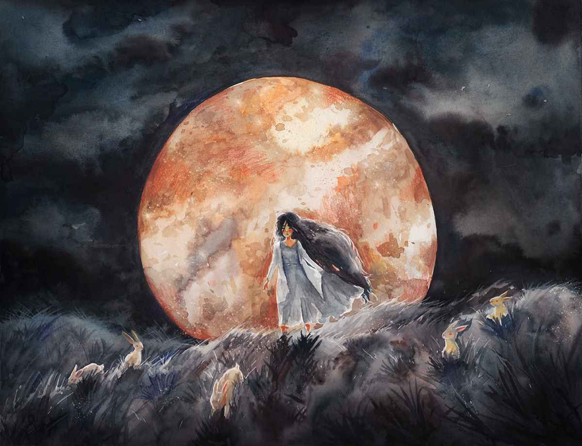 1200x920 Blood Moon On Behance - Blood Moon Painting
