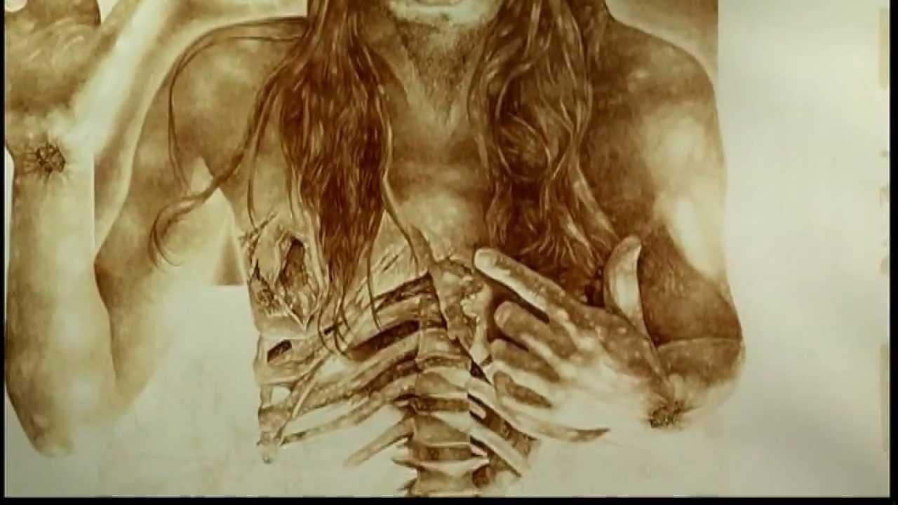 1280x720 Painting With Blood Artist Vincent Castiglia Uses His Blood - Blood Painting