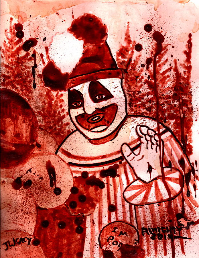 695x900 Pogo Painted In Human Blood Painting By Ryan Almighty - Blood Painting