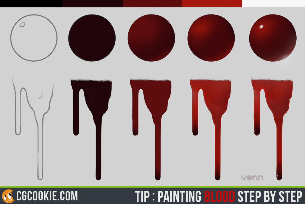 1024x685 Tip Painting Blood Step By Step By Cgcookie - Blood Painting