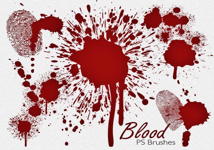 700x490 20 Blood Splatter Ps Brushes Abr Vol.7 - Blood Splatter Painting
