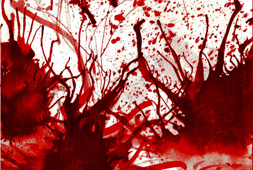 512x344 Blood Splatter By Azyattic - Blood Splatter Painting