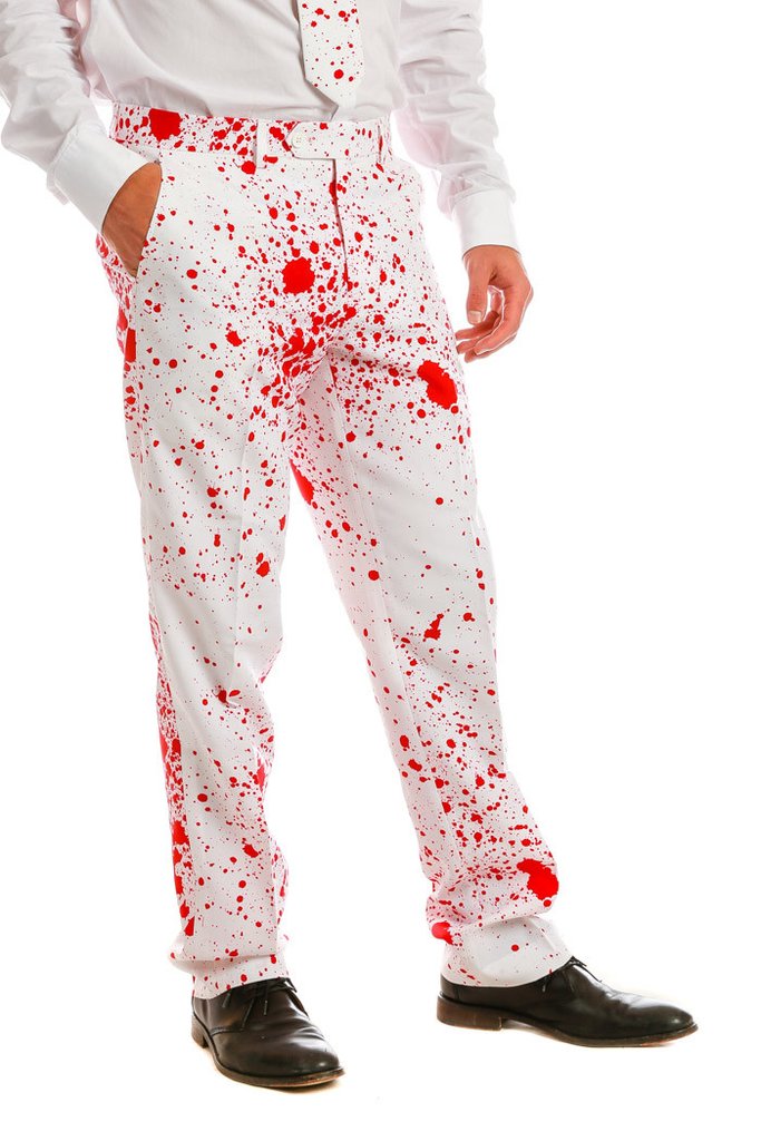 683x1024 Blood Splatter Halloween Suit The American Psycho Suit - Blood Splatter Painting