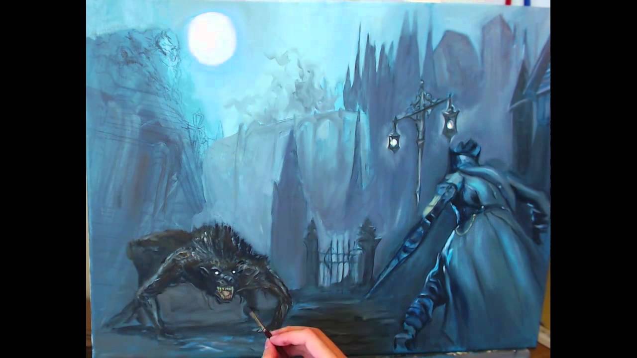 1280x720 Bloodborne Painting! (18x24 Oil On Canvas) - Bloodborne Painting
