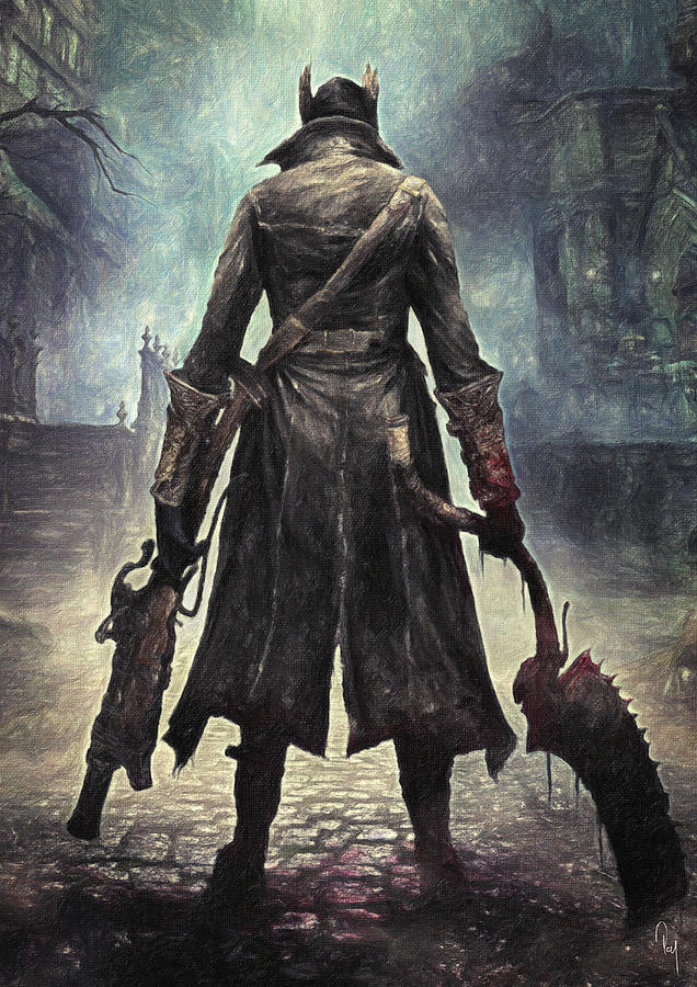 636x900 The Hunter - Bloodborne Painting