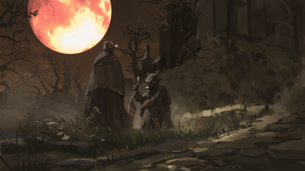 1024x576 240365 Bloodborne 7 By Snatti89 - Bloodborne Painting