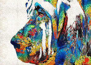 300x215 Bloodhound Paintings Fine Art America - Bloodhound Painting