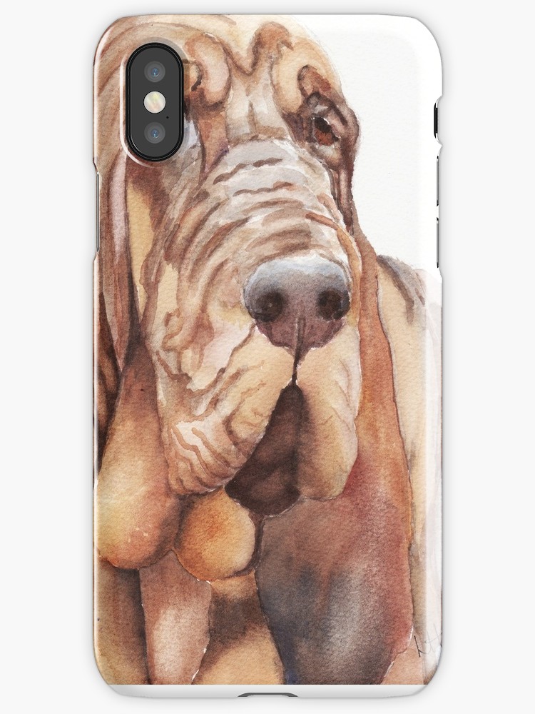 750x1000 Bloodhound Painting Iphone Cases Amp Covers By Artendeavors Redbubble - Bloodhound Painting