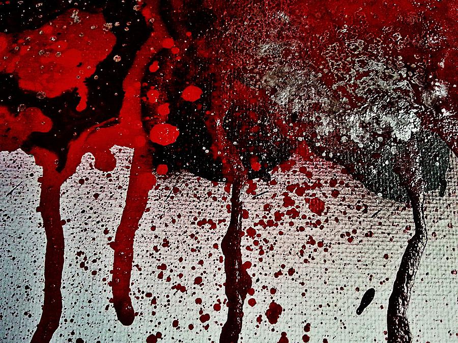 900x675 Bloody Rose Cream And Forgotten Sunshine Painting By Stephanie Bridge - Bloody Painting