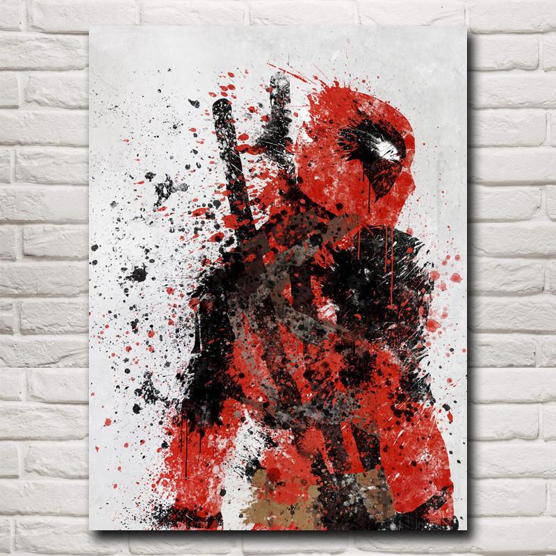 800x800 Bloody Wind Deadpool Canvas Wall Art Octotreasure - Bloody Painting