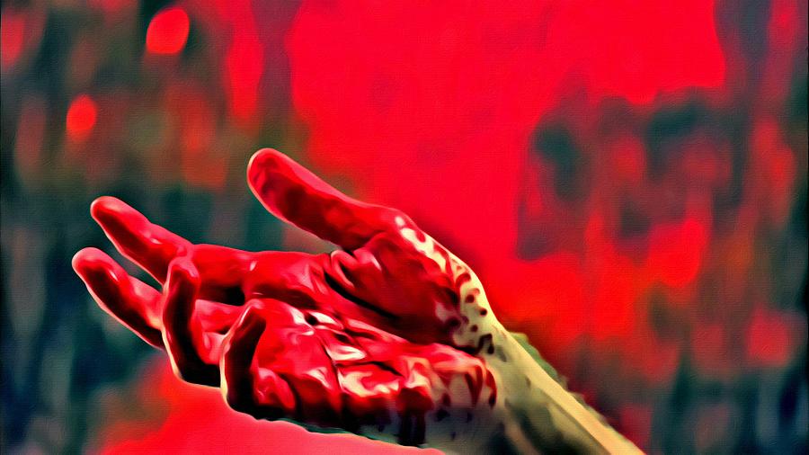 Bloody hand