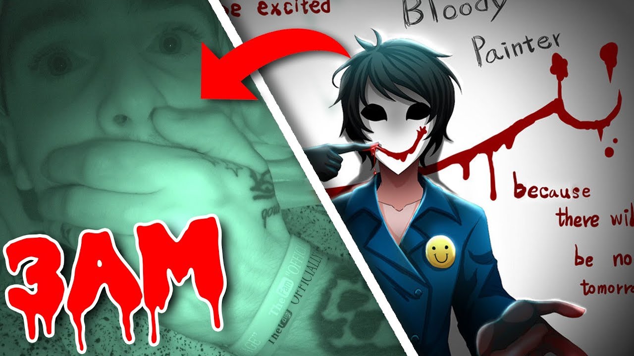 1280x720 Summoning Bloody Painter At 3am Challenge!! Omg He Came To My - Bloody Painting