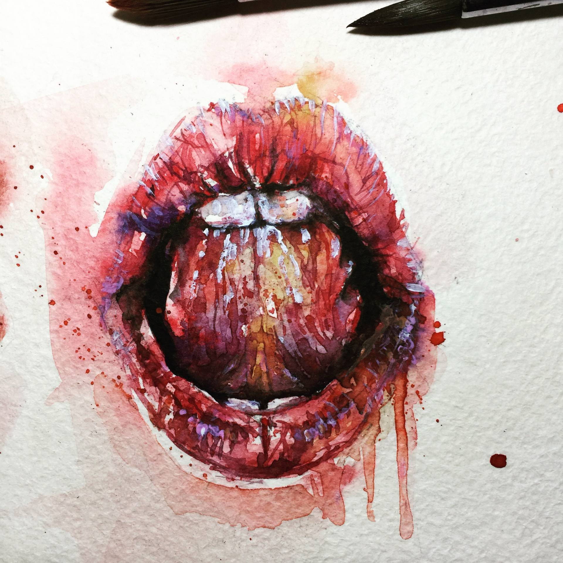 1920x1920 Saatchi Art Bloody Taste Painting By Doriana Popa - Bloody Painting