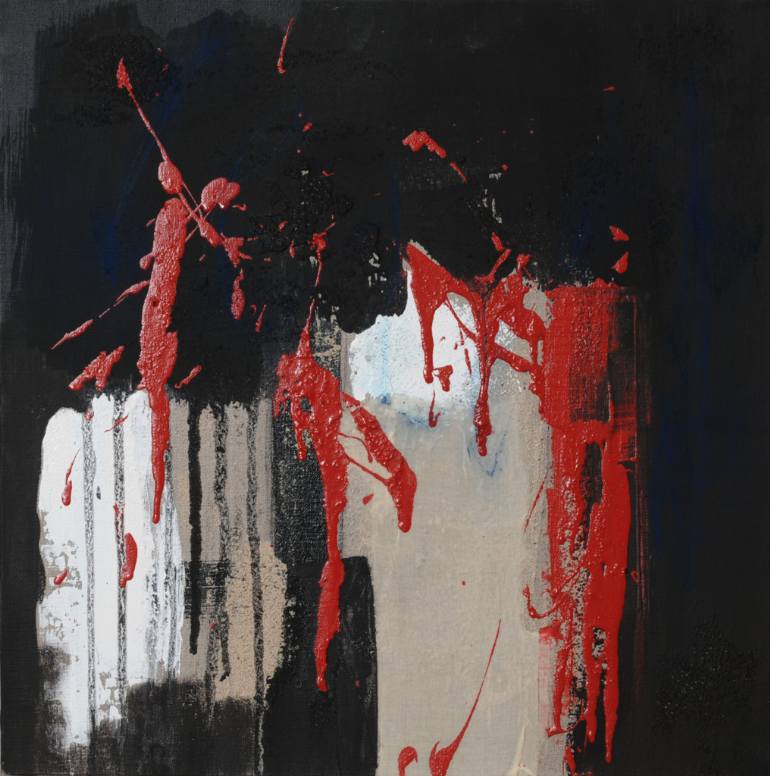 770x776 Saatchi Art Bloody Valentine Painting By Sandrine Ehrhart - Bloody Painting