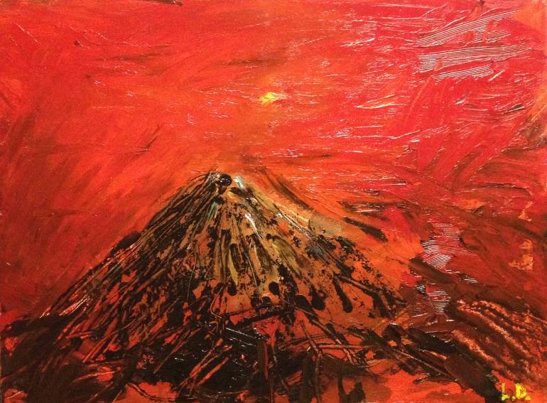 770x567 Saatchi Art Bloody Sky Painting By Lesya Dernovaya - Bloody Painting