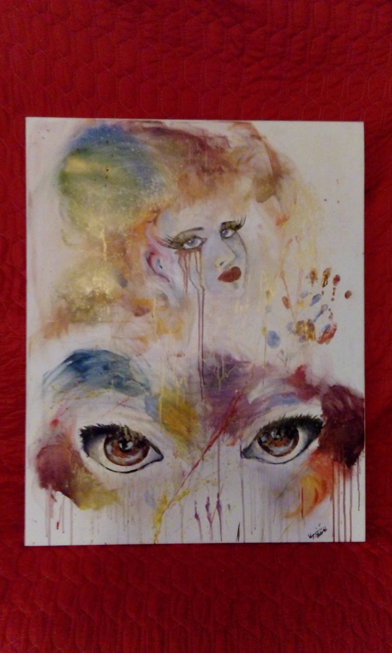 770x1283 Saatchi Art Bloody Tears Painting By Vezuina Gabriel - Bloody Painting