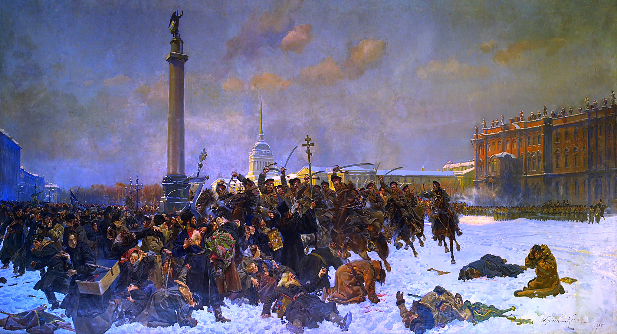 2039x1104 Filebloody Sunday In 1905 By Wojciech Kossak.png - Bloody Sunday Painting