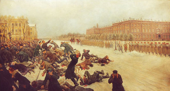 597x319 Russian Art Gallery - Bloody Sunday Painting