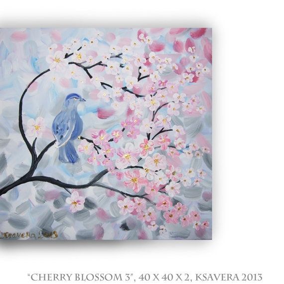 570x570 Sakura Acrylic Painting Cherry Blossom Tree Of Life By Ksaveraart - Blossom Tree Painting