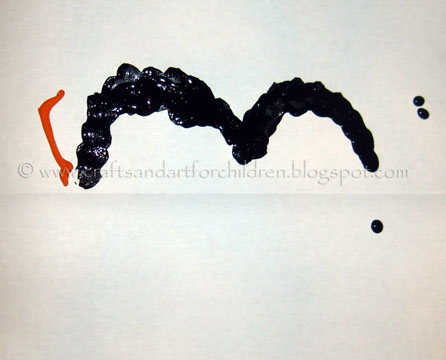 446x360 Penguin Ink Blot Symmetry Craft - Blot Painting