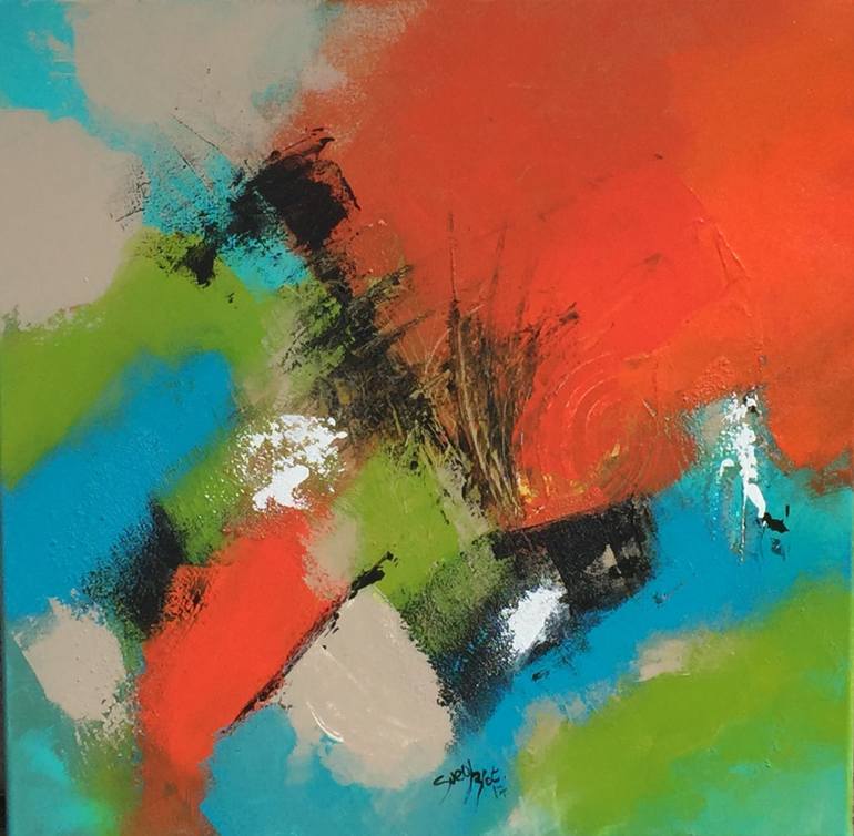 770x754 Saatchi Art Jardim Painting By Suely Blot - Blot Painting