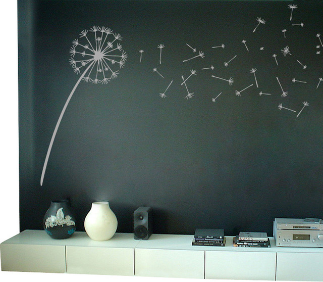640x558 Dandelion Blowing In The Wind Wall Decal - Blowing Dandelion Painting