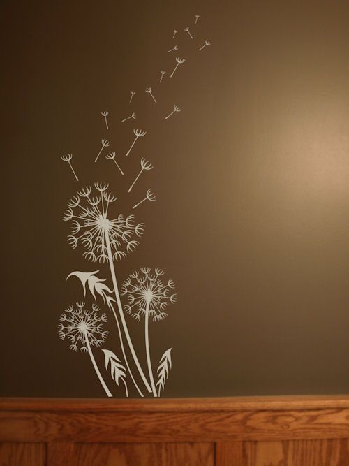 500x667 Dandelion Breeze Artistic Wall Decal Dandelions, Breeze And Dorm - Blowing Dandelion Painting