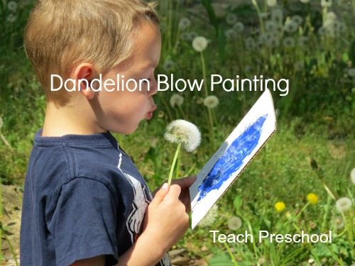 500x375 Dandelion Blow Painting Teach Preschool - Blowing Dandelion Painting