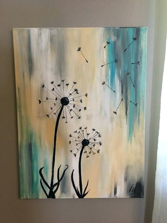 570x760 Wall Art Dandelion Blowing Chastaintavern.co - Blowing Dandelion Painting