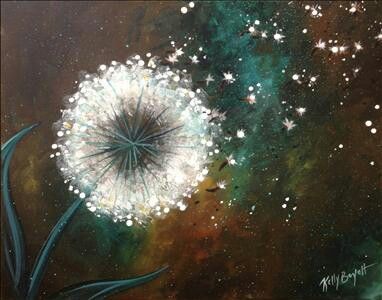 382x300 Blowing Dandelion Vino Van Gogh Inspired - Blowing Dandelion Painting