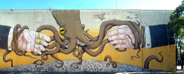 640x259 Octopus Wall Painting By Blu - Blu Painting