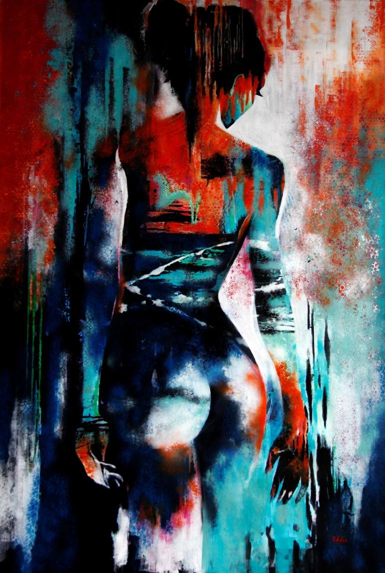 770x1144 Saatchi Art Girl In Blu Painting By Massimo Onnis - Blu Painting