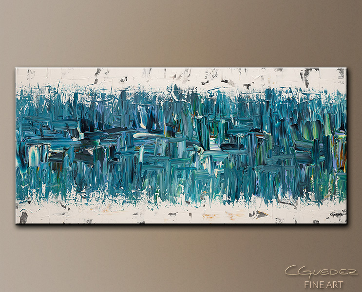 743x600 Abstract Art Paintings Blue Nile - Blue Abstract Canvas Painting