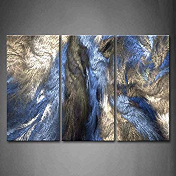 350x350 First Wall Art - Blue Abstract Canvas Painting