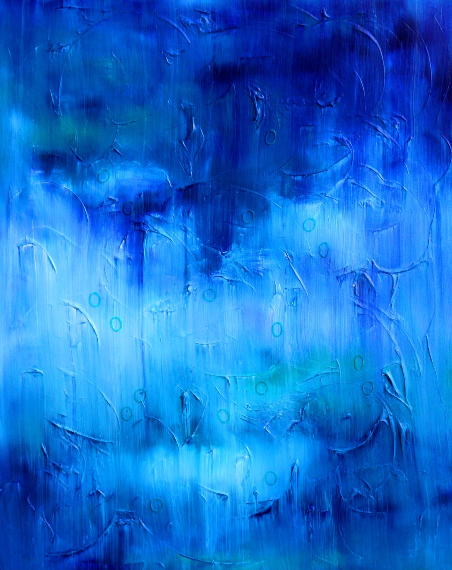 1500x1893 Deep Blue Sea 24x30 - Blue Abstract Painting