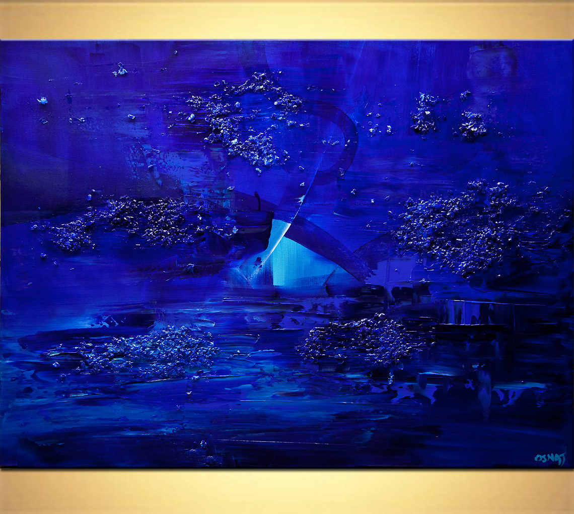 1140x1020 Painting - Blue Abstract Painting