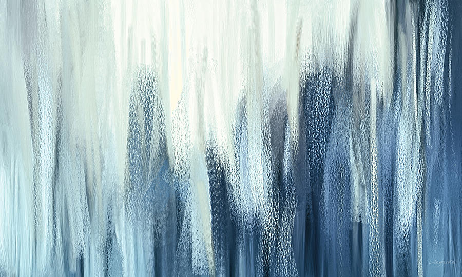 900x540 Winter Sorrows - Blue Abstract Painting