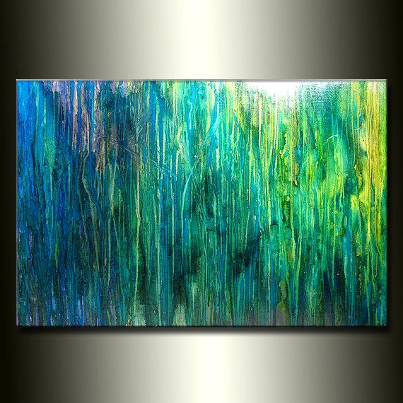 Blue And Green Abstract Painting