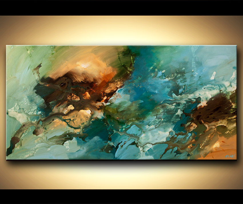 850x712 Painting - Blue And Green Abstract Painting