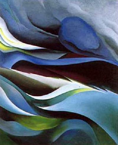 400x492 O'Keeffe - Blue And Green Music Painting