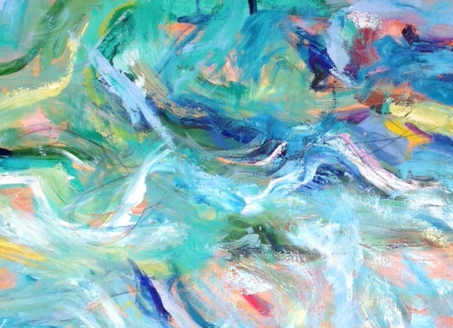 640x464 Painting Series Klementovich Art - Blue And Green Painting