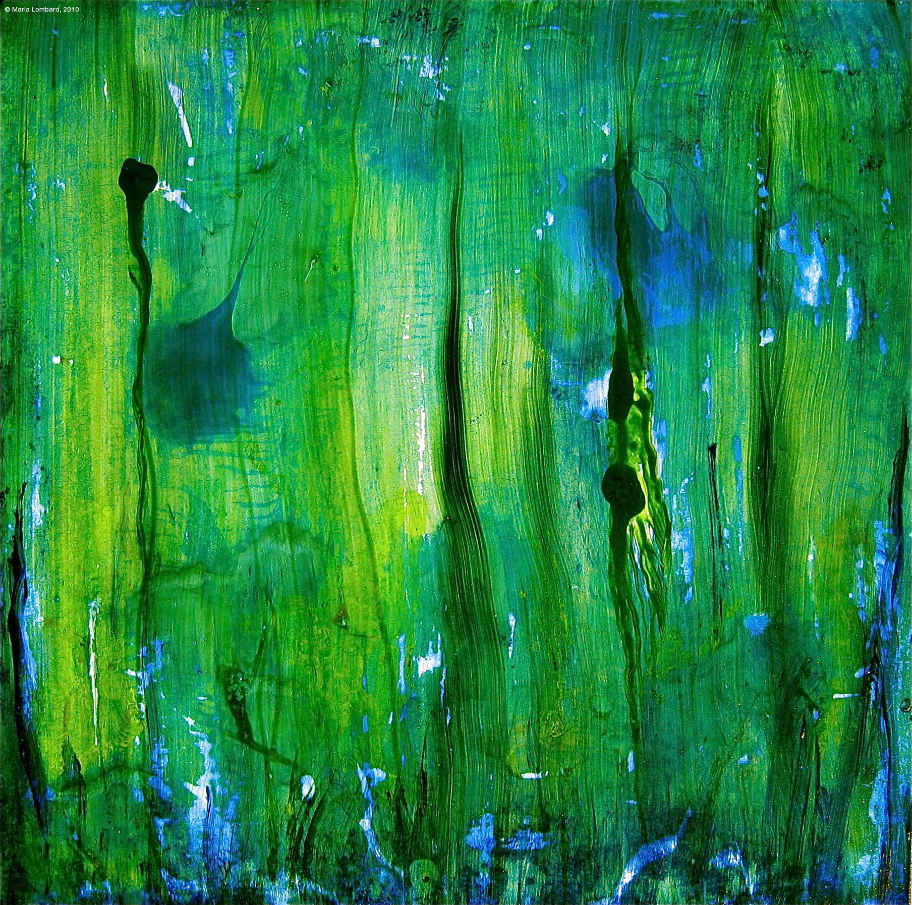 1808x1794 Artdoxa - Blue And Green Painting