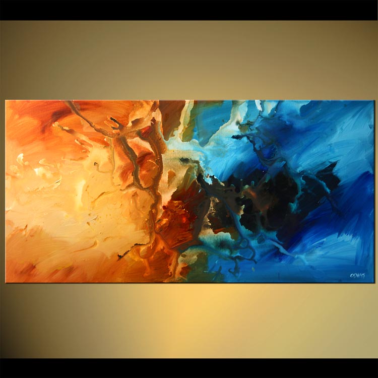 Blue And Orange Painting at PaintingValley.com | Explore collection of ...