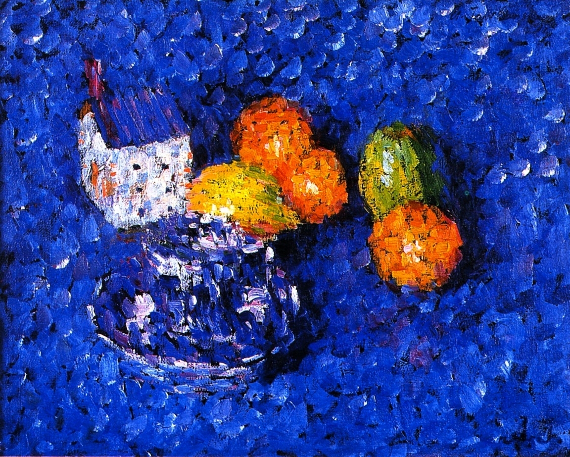 1152x923 Still Life Blue Orange Painting Alexei Jawlensky Oil Paintings - Blue And Orange Painting