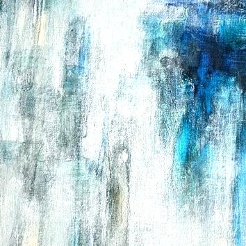 354x354 Blue And White Painting Paint Original Abstract On Panel Modern - Blue And White Painting