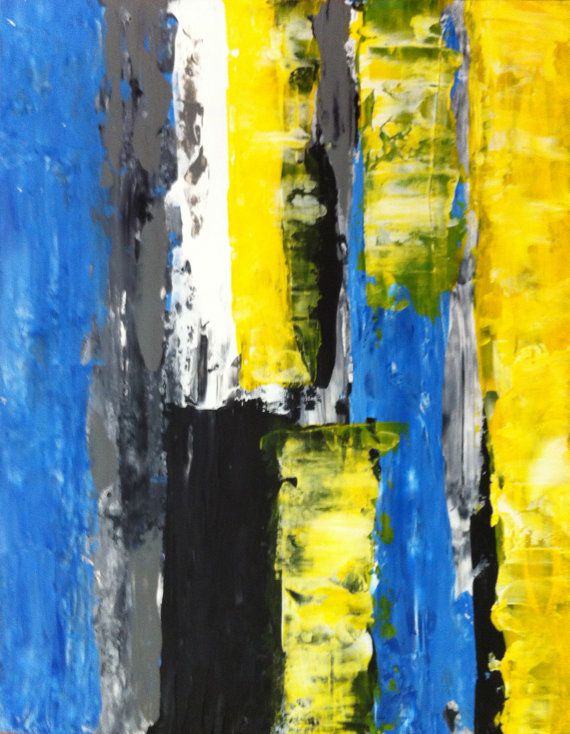 570x734 Blue And Yellow Abstract Paintings Migrant Resource Network - Blue And Yellow Painting