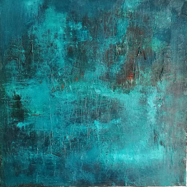770x770 Saatchi Art Chapter Blue Painting By Bea Palatinus - Blue Art Painting